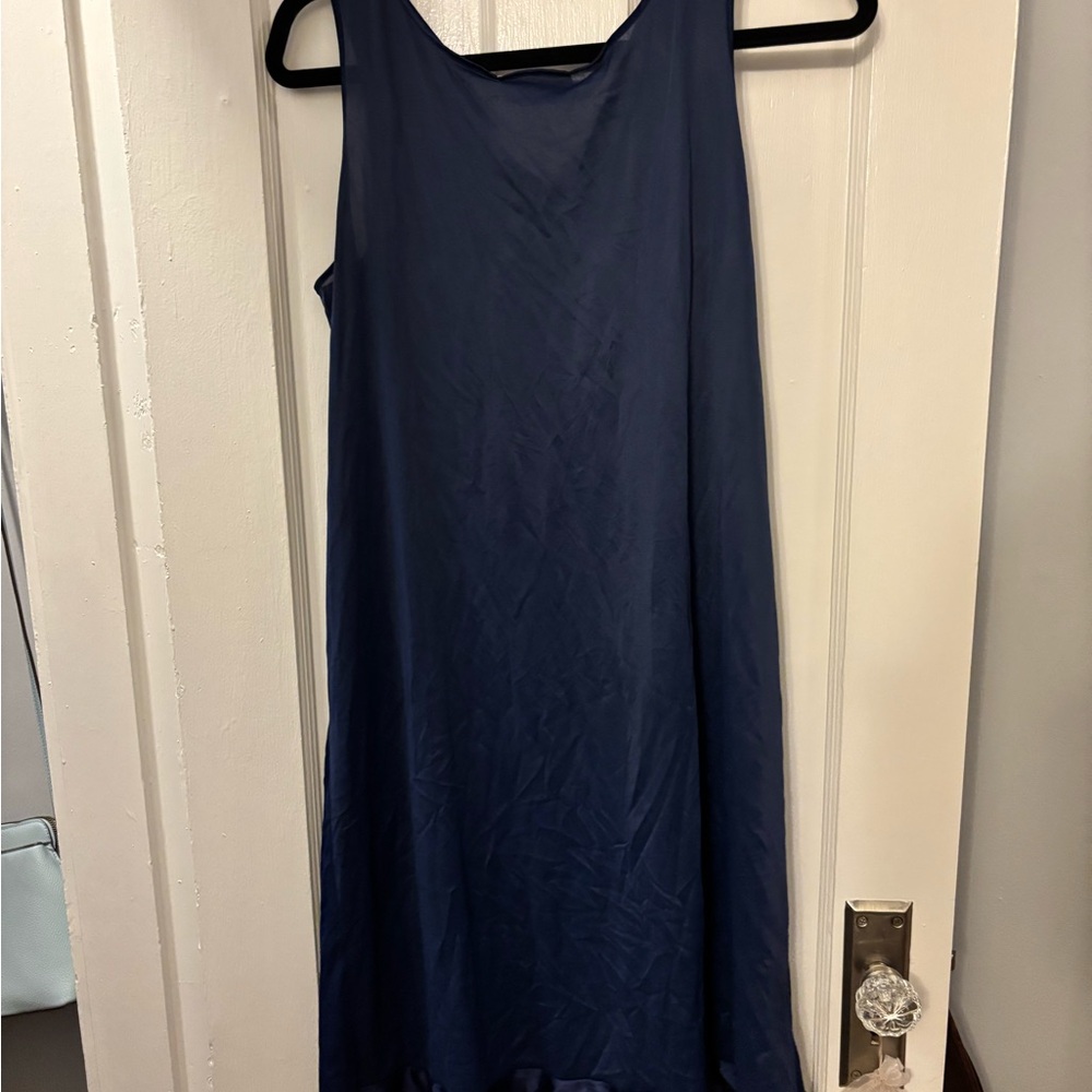Elegant Vanity Fair Navy nightgown and robe - Picture 5 of 6